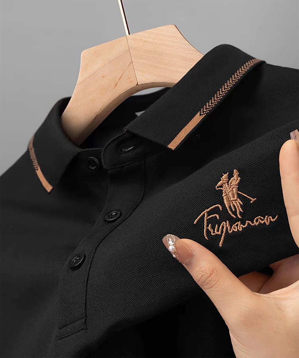 Super Premium PK Cotton Polo Shirt [US-Black Color]